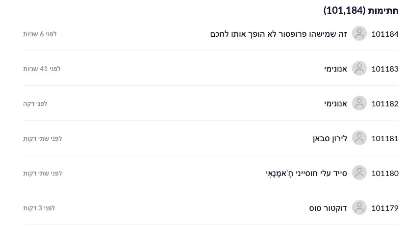 תמונות מסך לאייטם כהן אליה