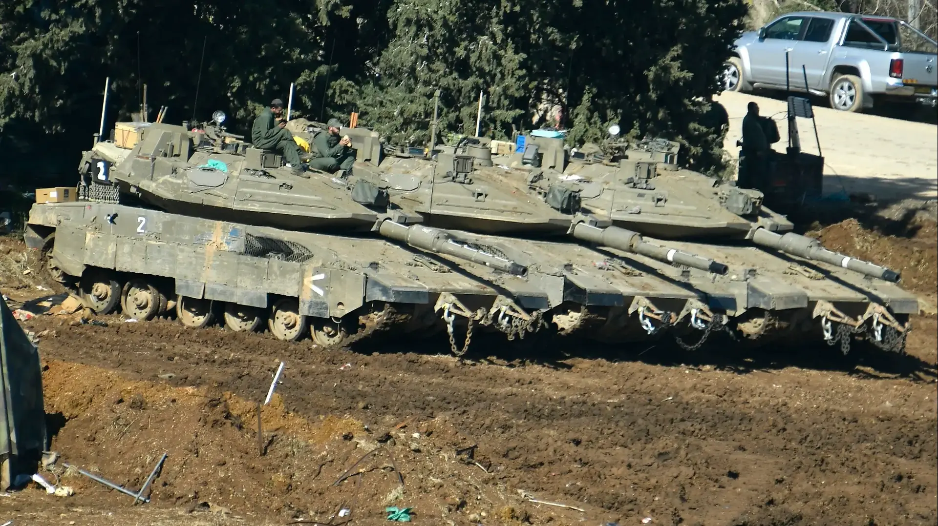 טנקים של צה"ל, גבול לבנון, 17 במרץ 2026 טנקים של צה"ל, גבול לבנון, 17 במרץ 2026