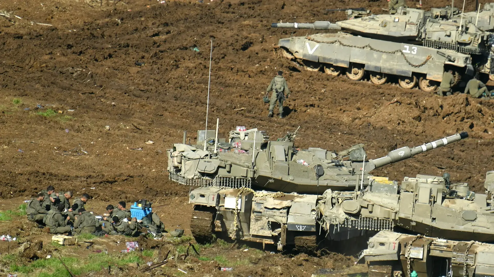 טנקים של צה"ל, גבול לבנון, 17 במרץ 2026 טנקים של צה"ל, גבול לבנון, 17 במרץ 2026