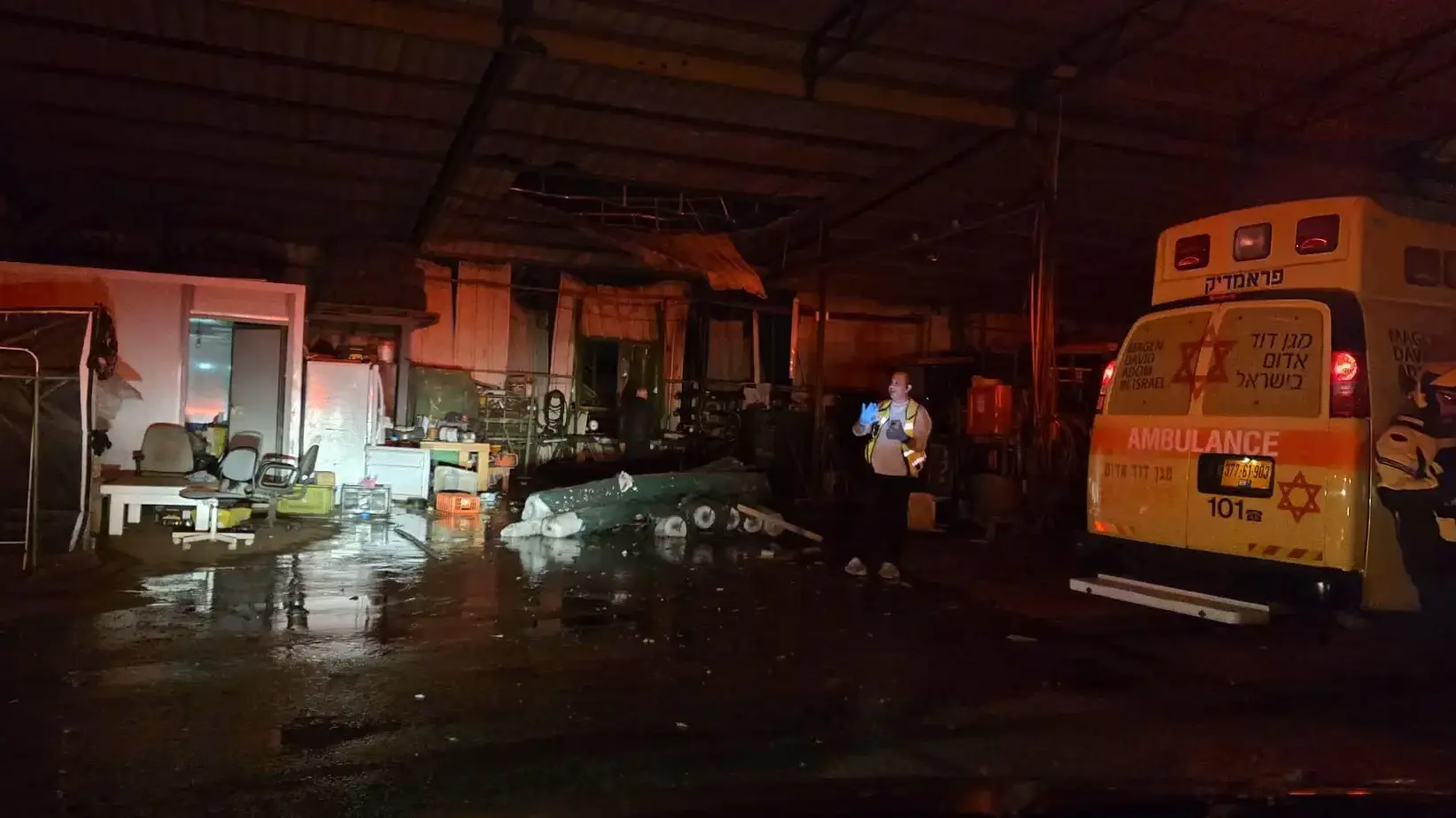 זירת הנפילה במושב עדנים בשרון, 18 במרץ 2026 זירת הנפילה במושב עדנים בשרון, 18 במרץ 2026