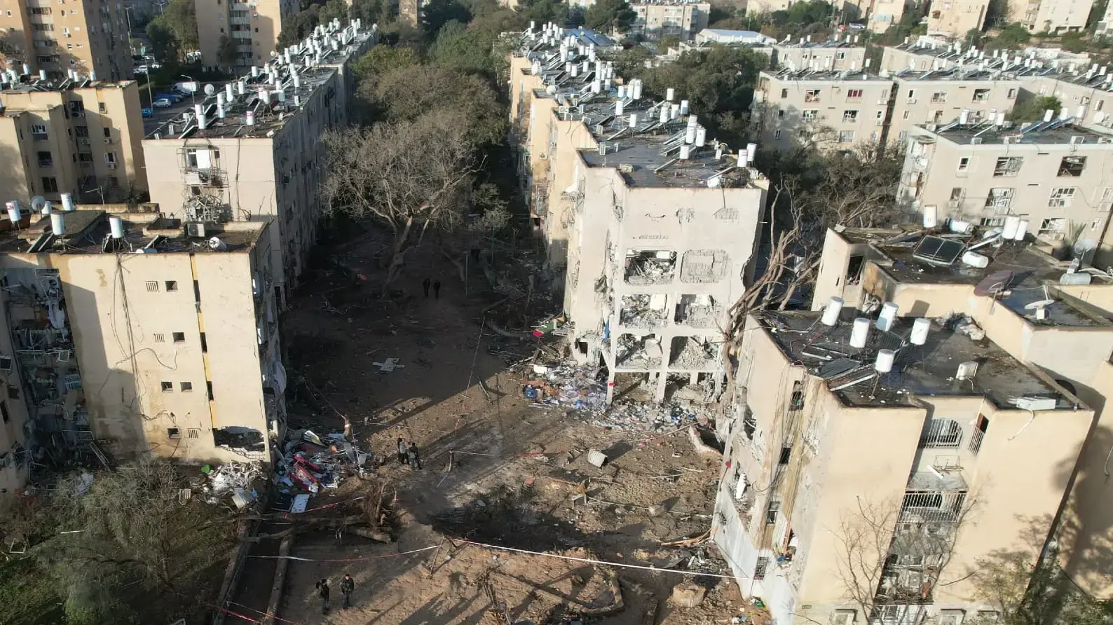 זירת הפגיעה בערד, 22 במרץ 2026 זירת הפגיעה בערד, 22 במרץ 2026