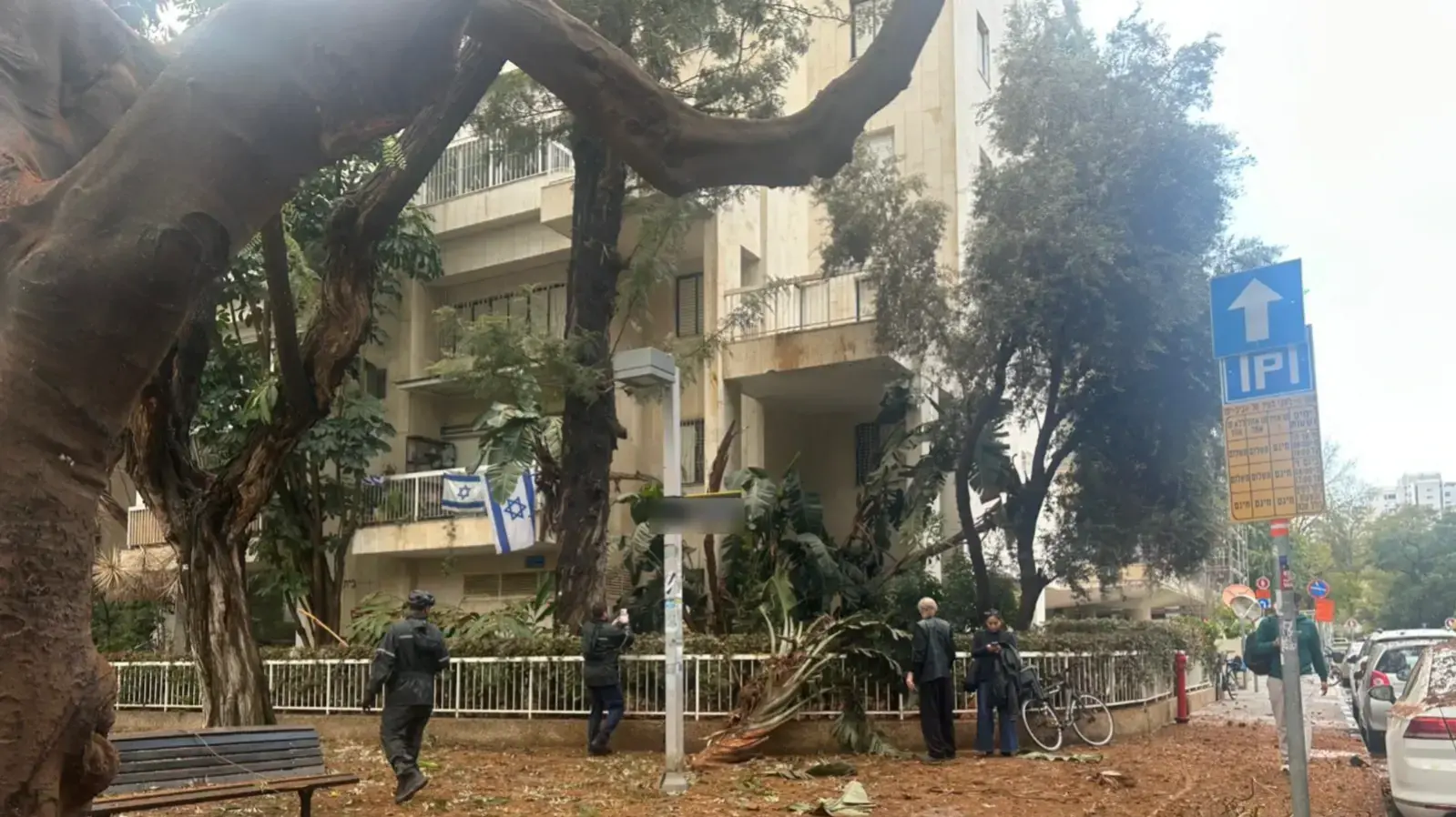 זירת פגיעה, תל אביב, 22 במרץ 2026 זירת פגיעה, תל אביב, 22 במרץ 2026