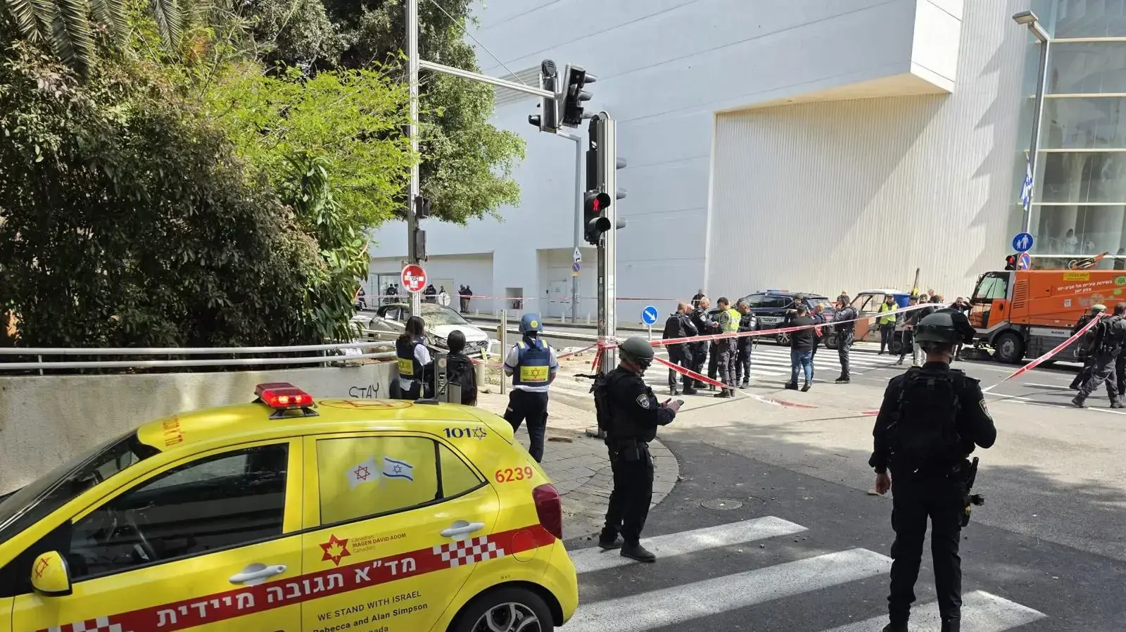 זירת פגיעה, תל אביב, 22 במרץ 2026 זירת פגיעה, תל אביב, 22 במרץ 2026