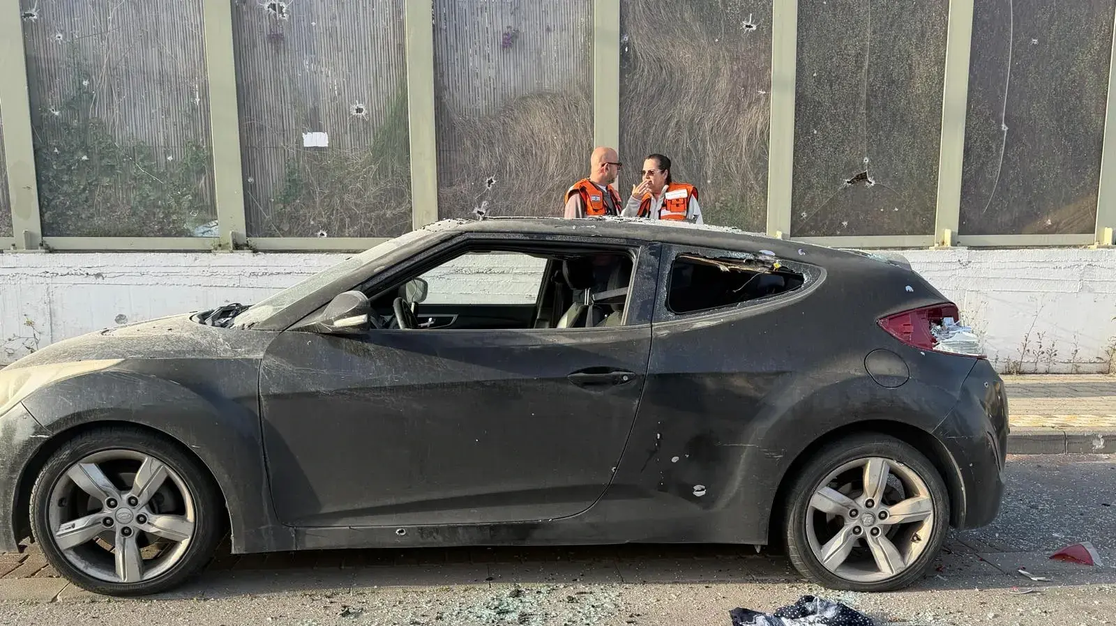 זירת הפגיעה בפתח תקווה 6.4.26 זירת הפגיעה בפתח תקווה 6.4.26