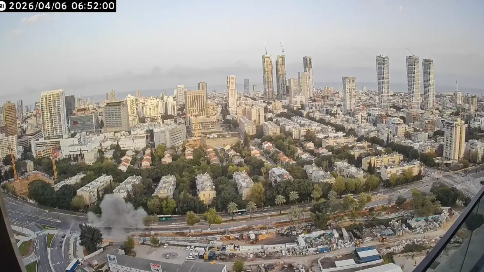 תיעוד הנפילה בתל אביב