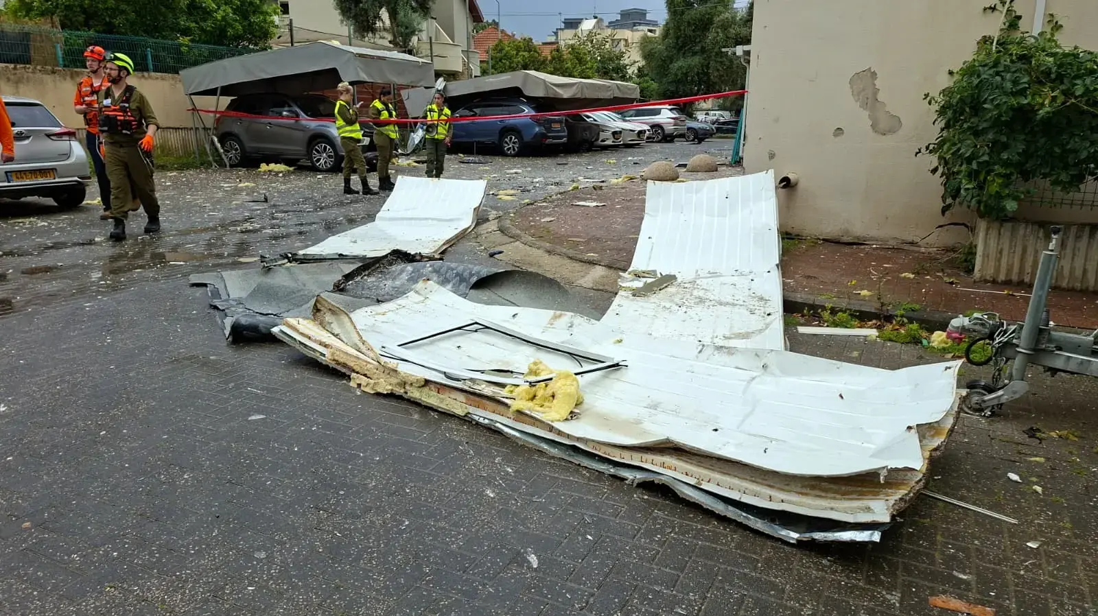 זירת הפגיעה בפתח תקווה זירת הפגיעה בפתח תקווה