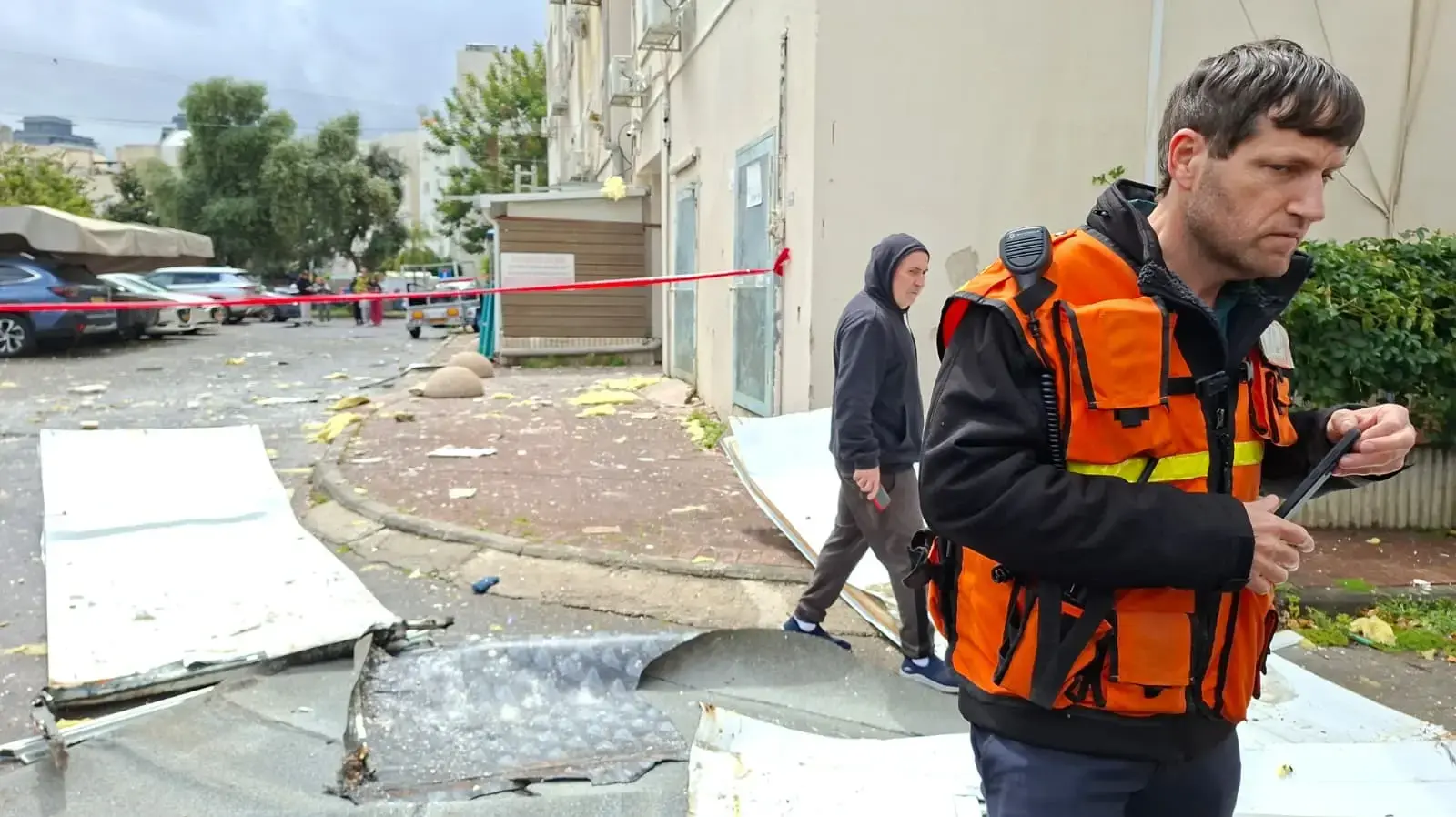זירת הפגיעה בפתח תקווה זירת הפגיעה בפתח תקווה