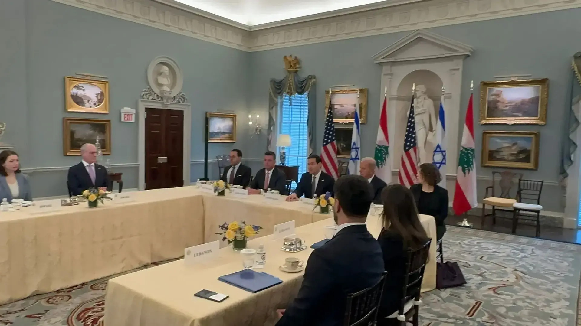 שיחות בין ישראל ללבנון, במחלקת המדינה האמריקאית, 14 באפריל 2026 שיחות בין ישראל ללבנון, במחלקת המדינה האמריקאית, 14 באפריל 2026