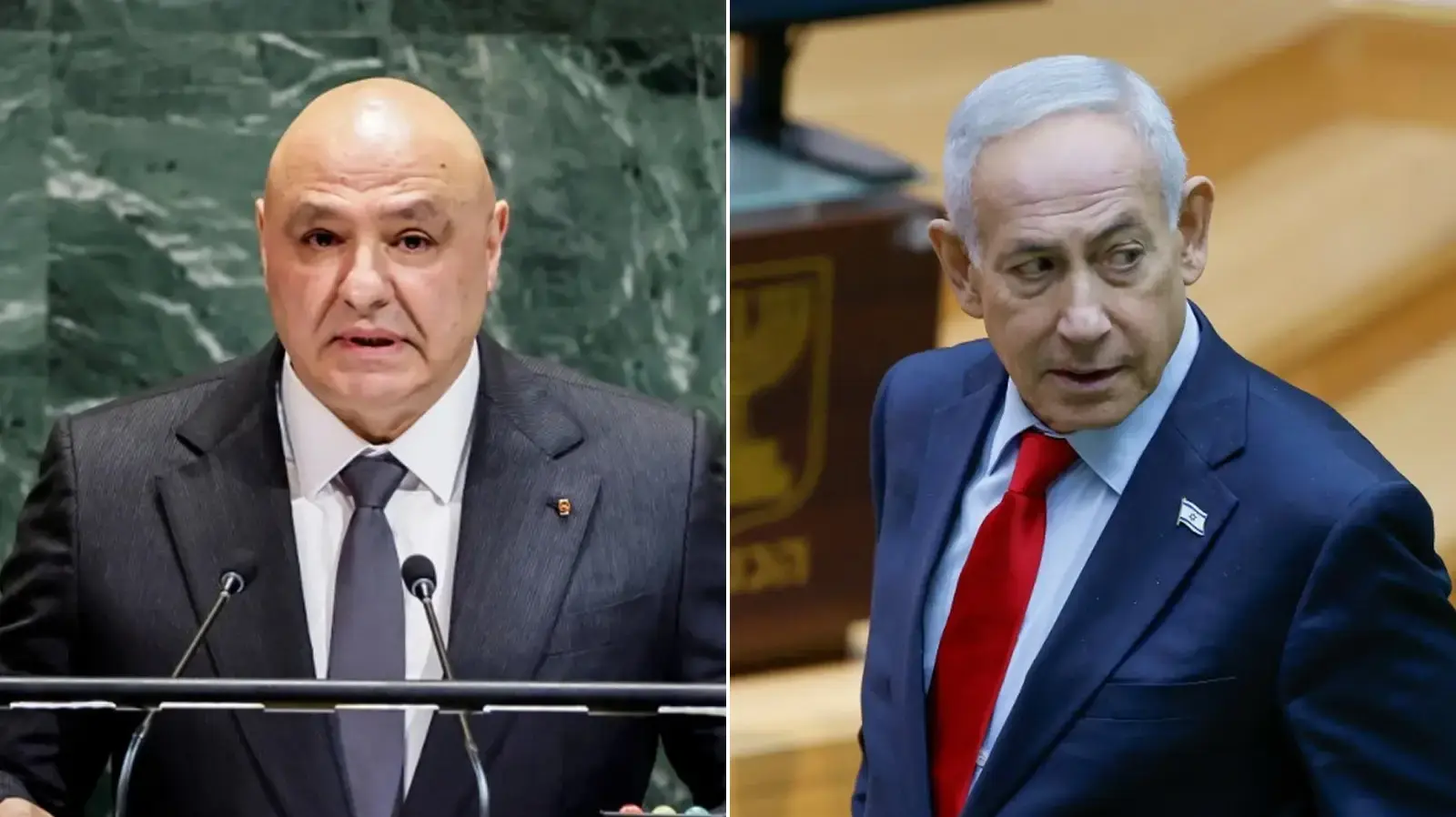נתניהו 
נשיא לבנון ג'וזף עאון