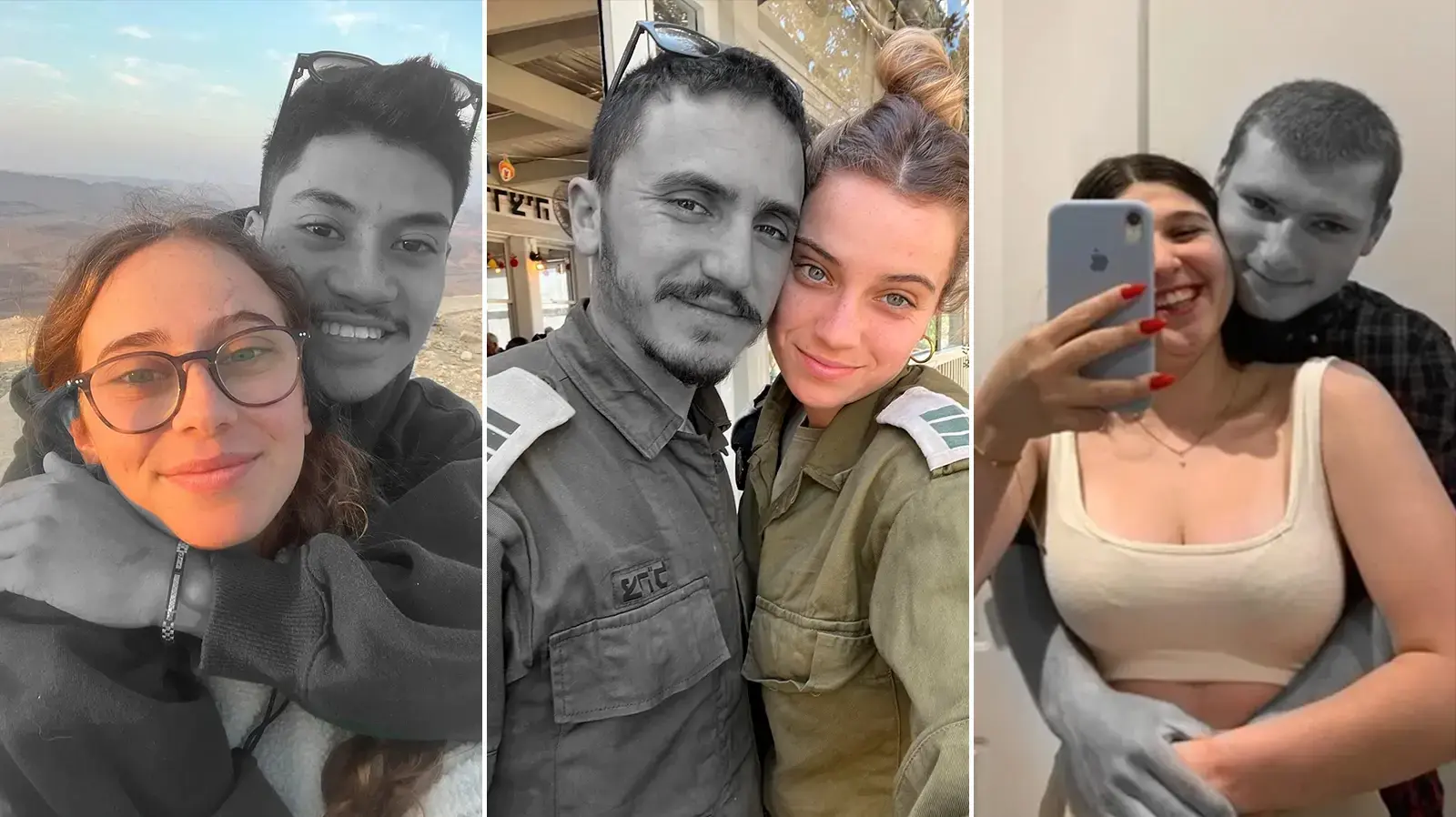 אנבל גנדאל עם בן זוגה שהם מנחם, רוני דישי עם בן זוגה איתן קרלסבורן, תמר אברוסקין עם בן זוגה שילה הר אבן