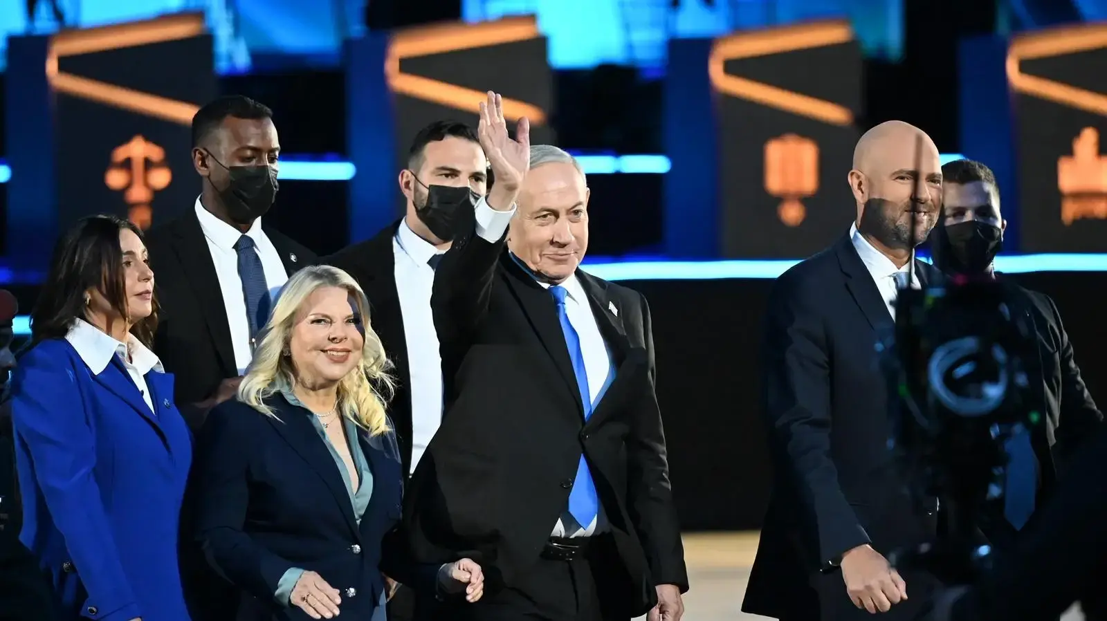 ראש הממשלה בנימין נתניהו ורעייתו שרה בטקס הדלקת המשואות, ערב יום העצמאות ה-78, 21 באפריל 2026 ראש הממשלה בנימין נתניהו ורעייתו שרה בטקס הדלקת המשואות, ערב יום העצמאות ה-78, 21 באפריל 2026