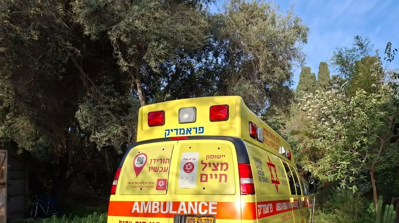 ניידת מד"א בזירת הרצח
