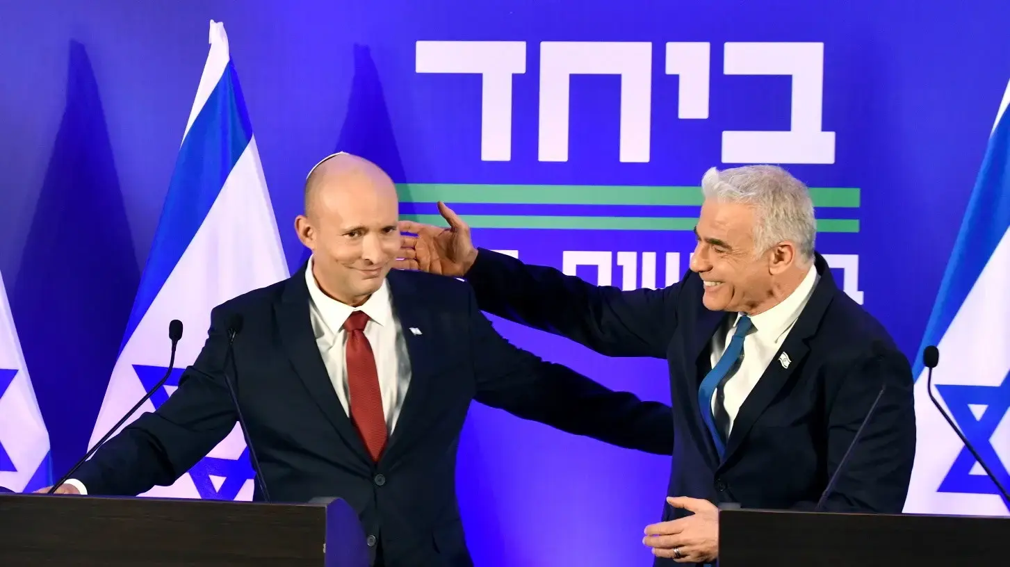 יאיר לפיד, נפתלי בנט, הכרזה על הקמת מפלגת "ביחד", 26 באפריל 2026 יאיר לפיד, נפתלי בנט, הכרזה על הקמת מפלגת "ביחד", 26 באפריל 2026