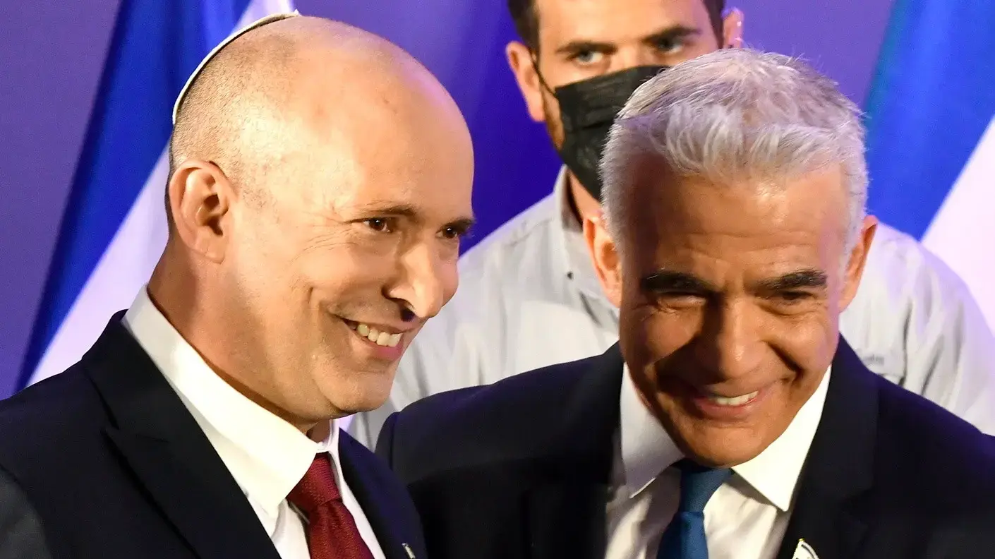 יאיר לפיד, נפתלי בנט, הכרזה על הקמת מפלגת "ביחד", 26 באפריל 2026 יאיר לפיד, נפתלי בנט, הכרזה על הקמת מפלגת "ביחד", 26 באפריל 2026