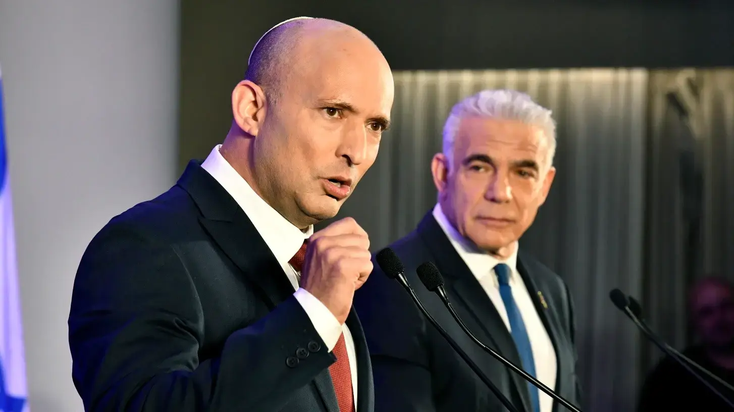 יאיר לפיד, נפתלי בנט, הכרזה על הקמת מפלגת "ביחד", 26 באפריל 2026 יאיר לפיד, נפתלי בנט, הכרזה על הקמת מפלגת "ביחד", 26 באפריל 2026