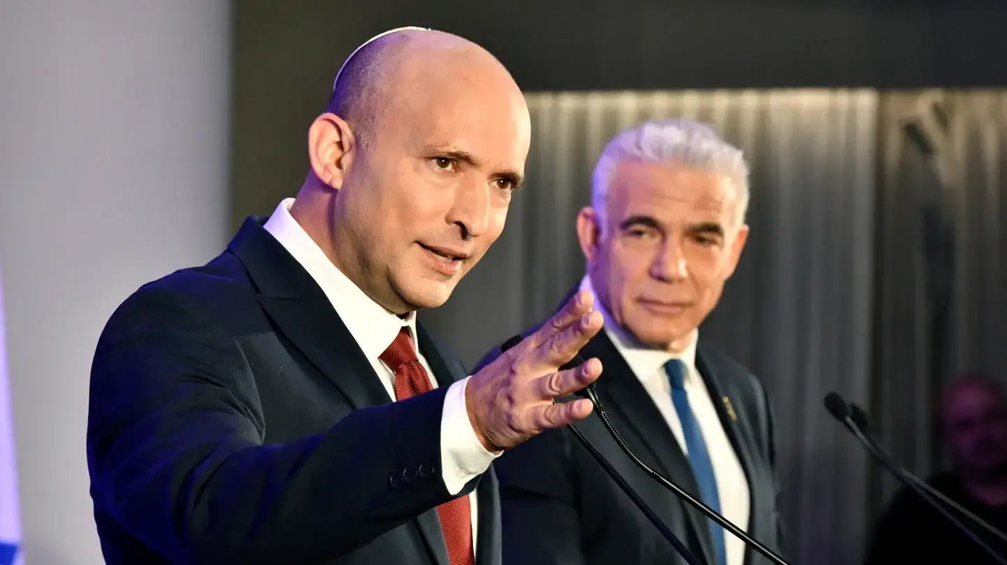 יאיר לפיד, נפתלי בנט, הכרזה על הקמת מפלגת "ביחד", 26 באפריל 2026 יאיר לפיד, נפתלי בנט, הכרזה על הקמת מפלגת "ביחד", 26 באפריל 2026