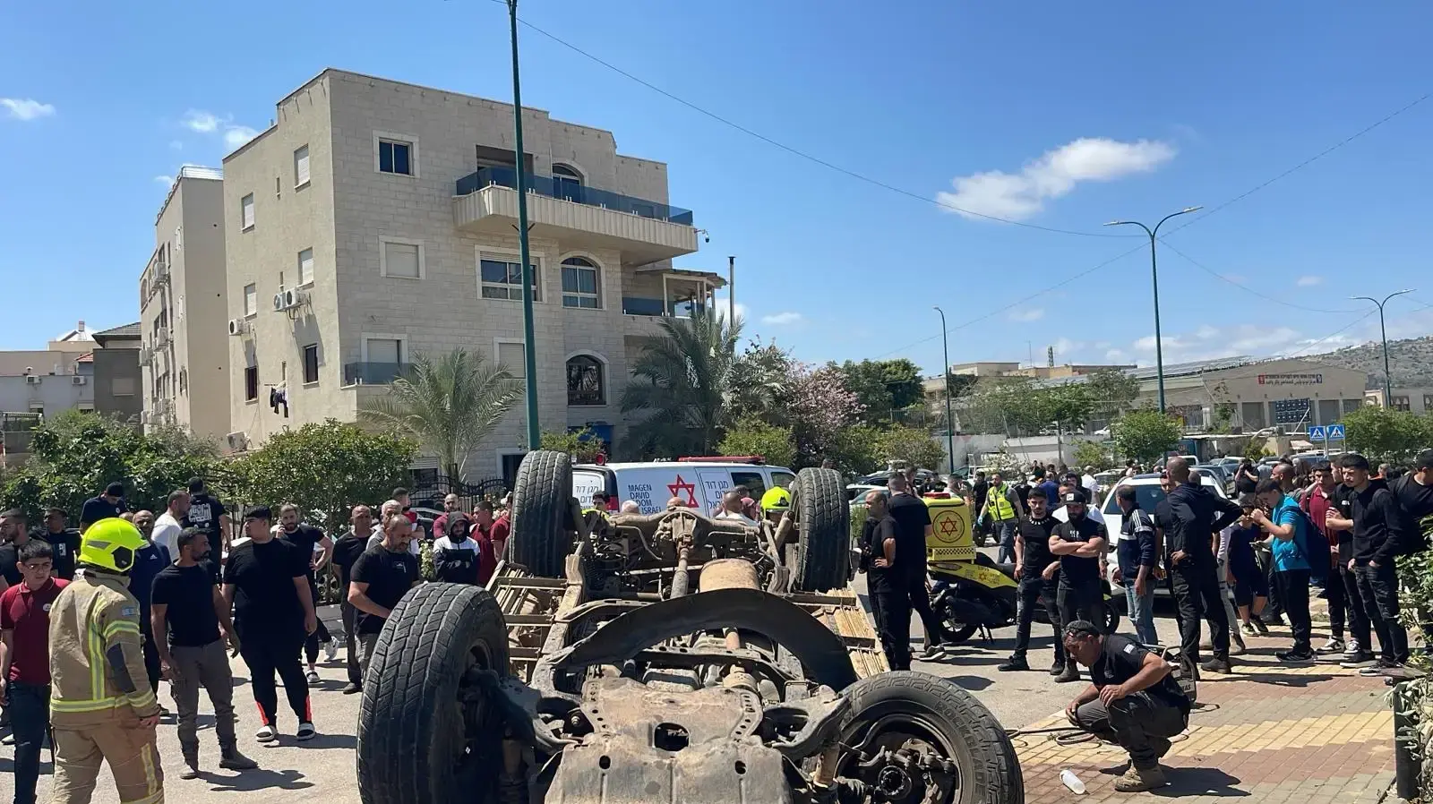 זירת התאונה בסכנין