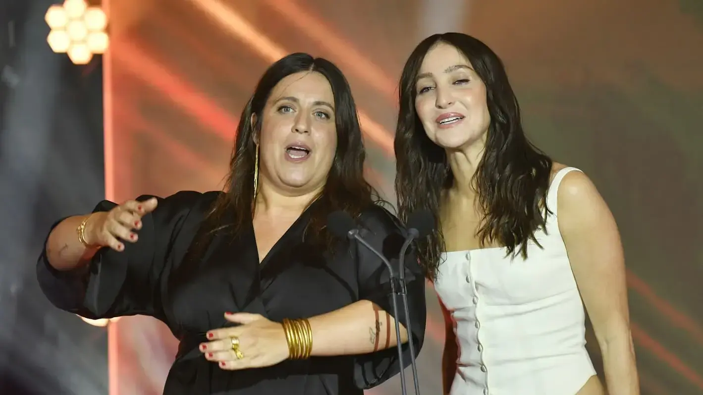שירה נאור ותום יער, מנחות טקס פרסי הטלוויזיה, אקספו תל אביב, 3 במאי 2026 שירה נאור ותום יער, מנחות טקס פרסי הטלוויזיה, אקספו תל אביב, 3 במאי 2026