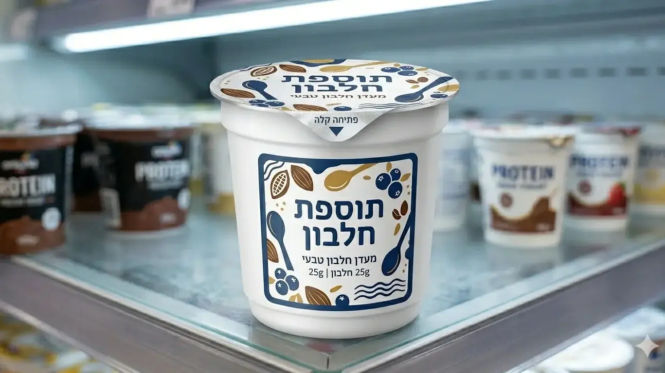 מעדן חלבון אילוסטרציה מעדן חלבון אילוסטרציה