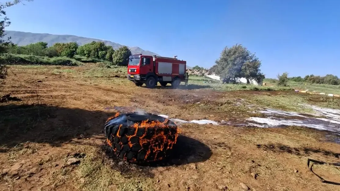 מוקדי שריפה סמוך לבוקעתא