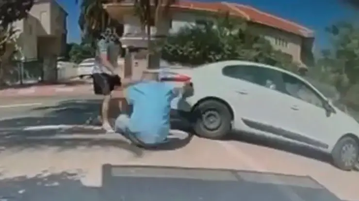 תקיפה שכן שתועדה ממצלמת טסלה
