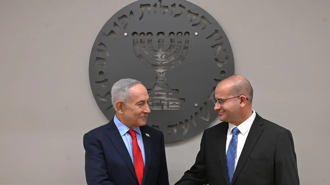 ראש הממשלה בנימין נתניהו בטקס חילופי ראש המוסד עם רומן גופמן, 2 ביוני 2026 ראש הממשלה בנימין נתניהו בטקס חילופי ראש המוסד עם רומן גופמן, 2 ביוני 2026