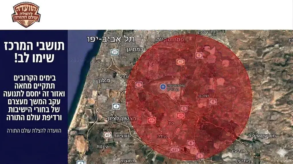 הודעת פינוי לתושבי המרכז מטעם הוועדה להצלת עולם התורה הודעת פינוי לתושבי המרכז מטעם הוועדה להצלת עולם התורה