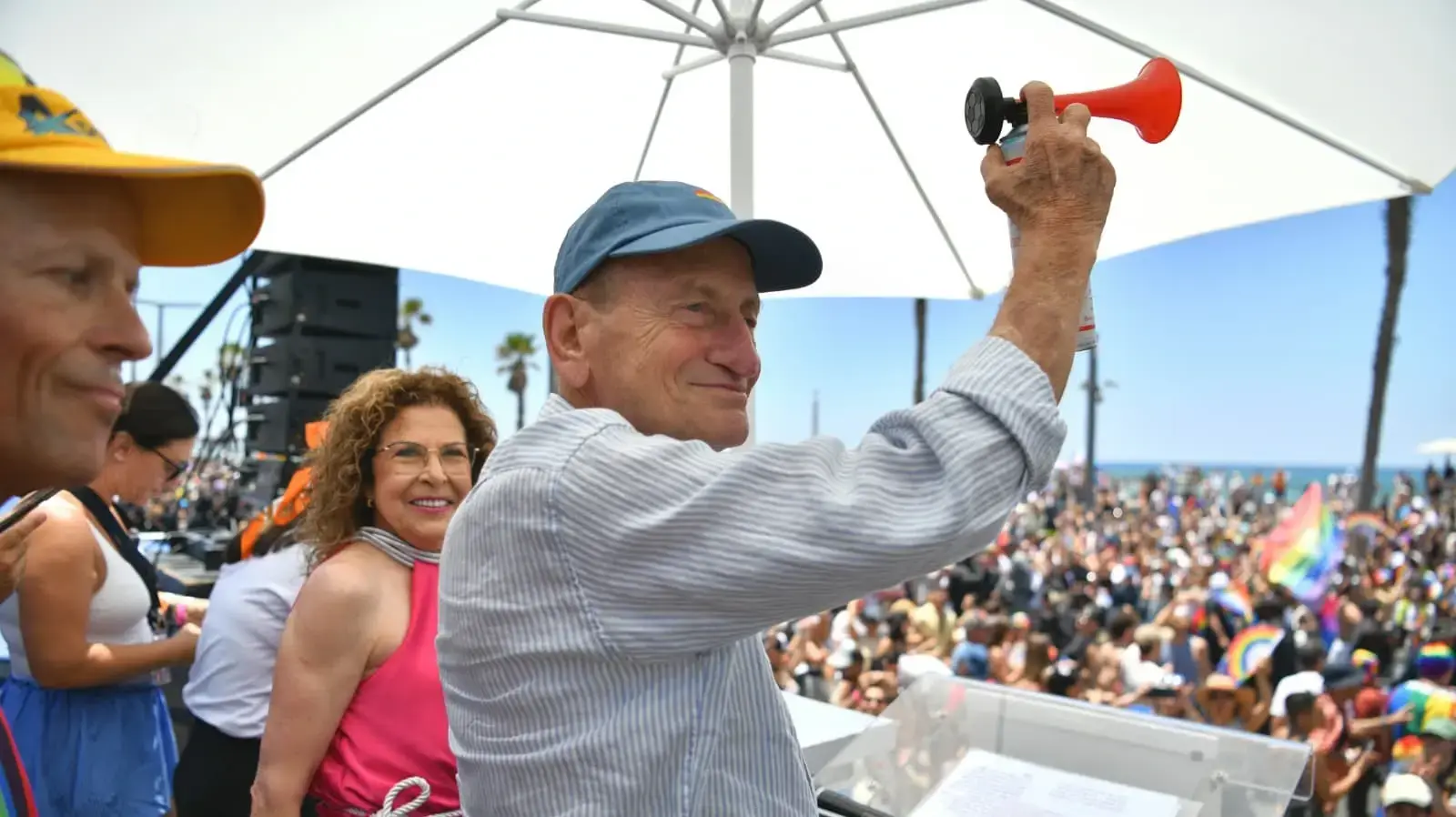 רון חולדאי, מיטל להבי, מצעד הגאווה ת"א, 12 ביוני 2026 רון חולדאי, מיטל להבי, מצעד הגאווה ת"א, 12 ביוני 2026