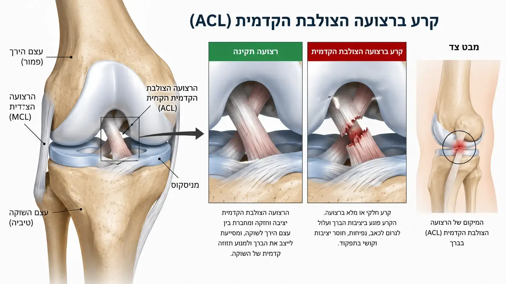 קרע ברצועה הצולבת קרע ברצועה הצולבת