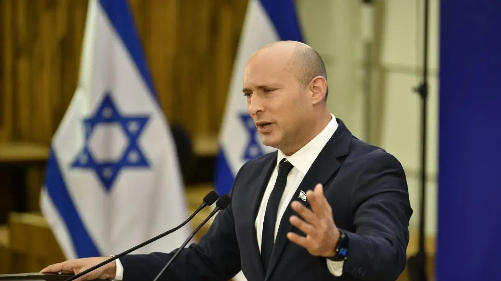 מסיבת העיתונאים של יו״ר מפלגת ״ביחד״ נפתלי בנט. 15 ביוני 2026 מסיבת העיתונאים של יו״ר מפלגת ״ביחד״ נפתלי בנט. 15 ביוני 2026