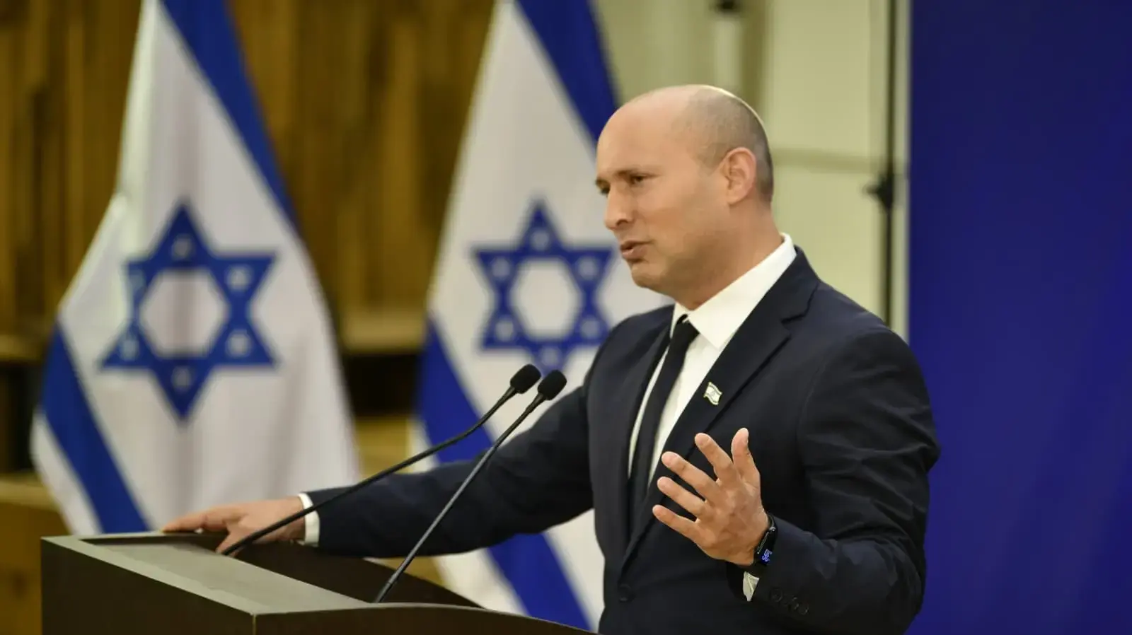 מסיבת העיתונאים של יו״ר מפלגת ״ביחד״ נפתלי בנט. 15 ביוני 2026 מסיבת העיתונאים של יו״ר מפלגת ״ביחד״ נפתלי בנט. 15 ביוני 2026