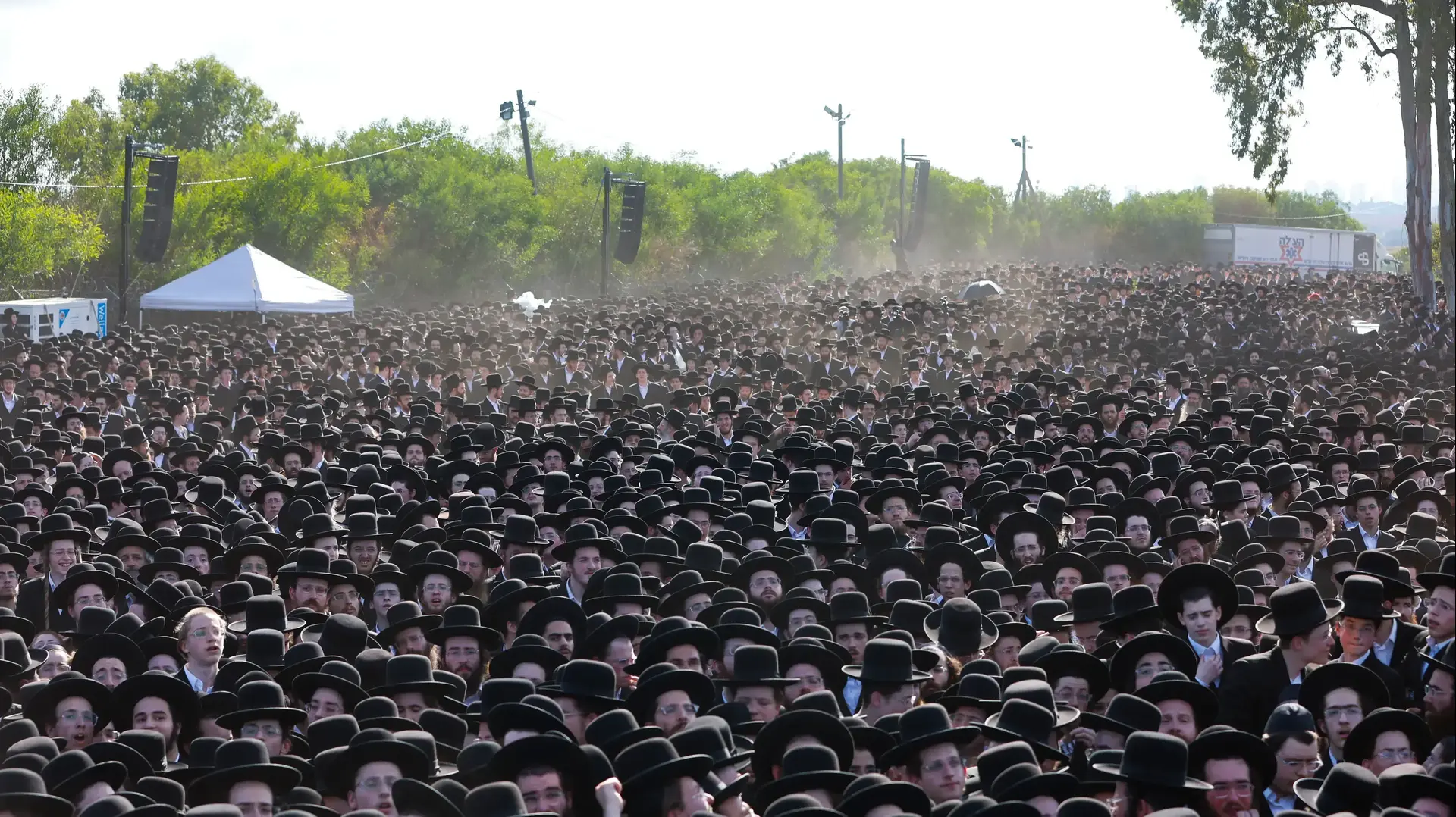 מחאה של אלפי חרדים נגד מעצרם של עריקים, כלא 10, 17 ביוני 2026