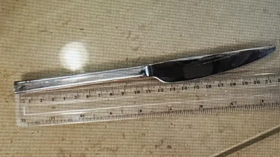 סכין ששימשה צעיר לדקור את אחיו
