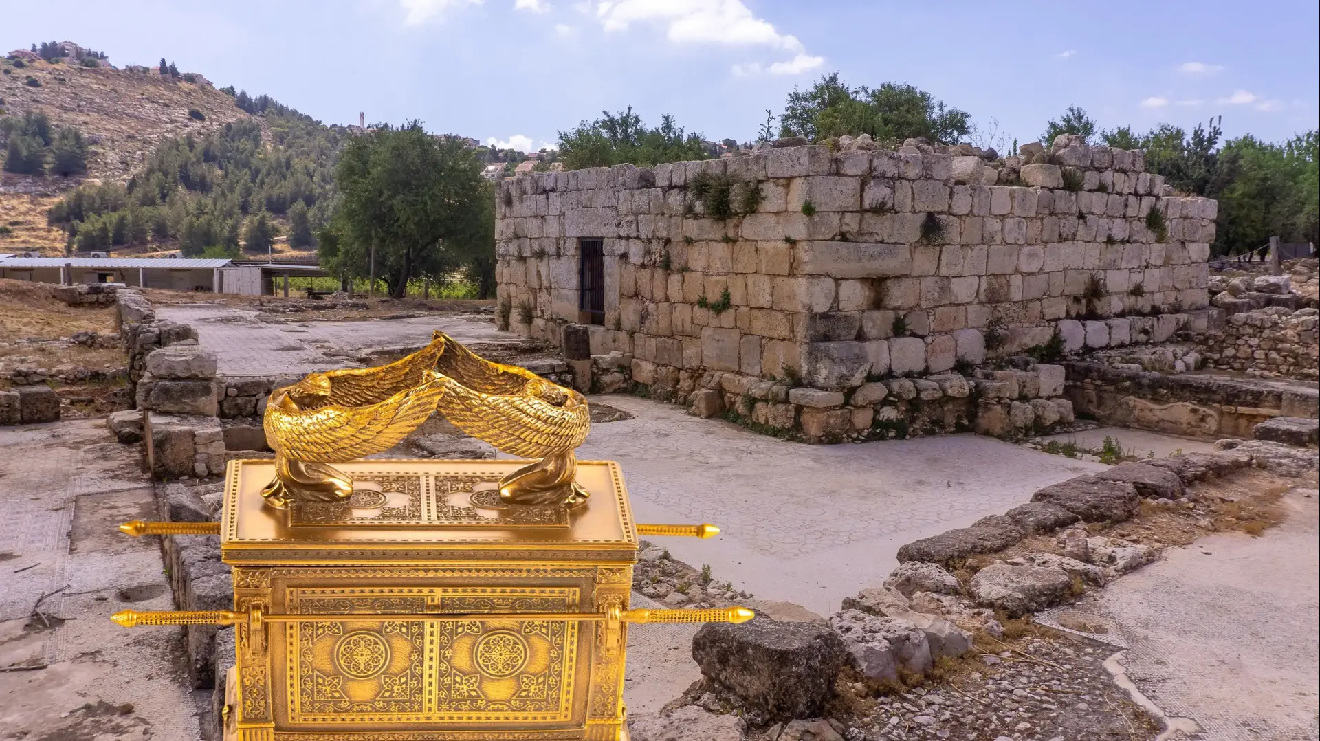 ארון הברית על רקע שילה המקראית
