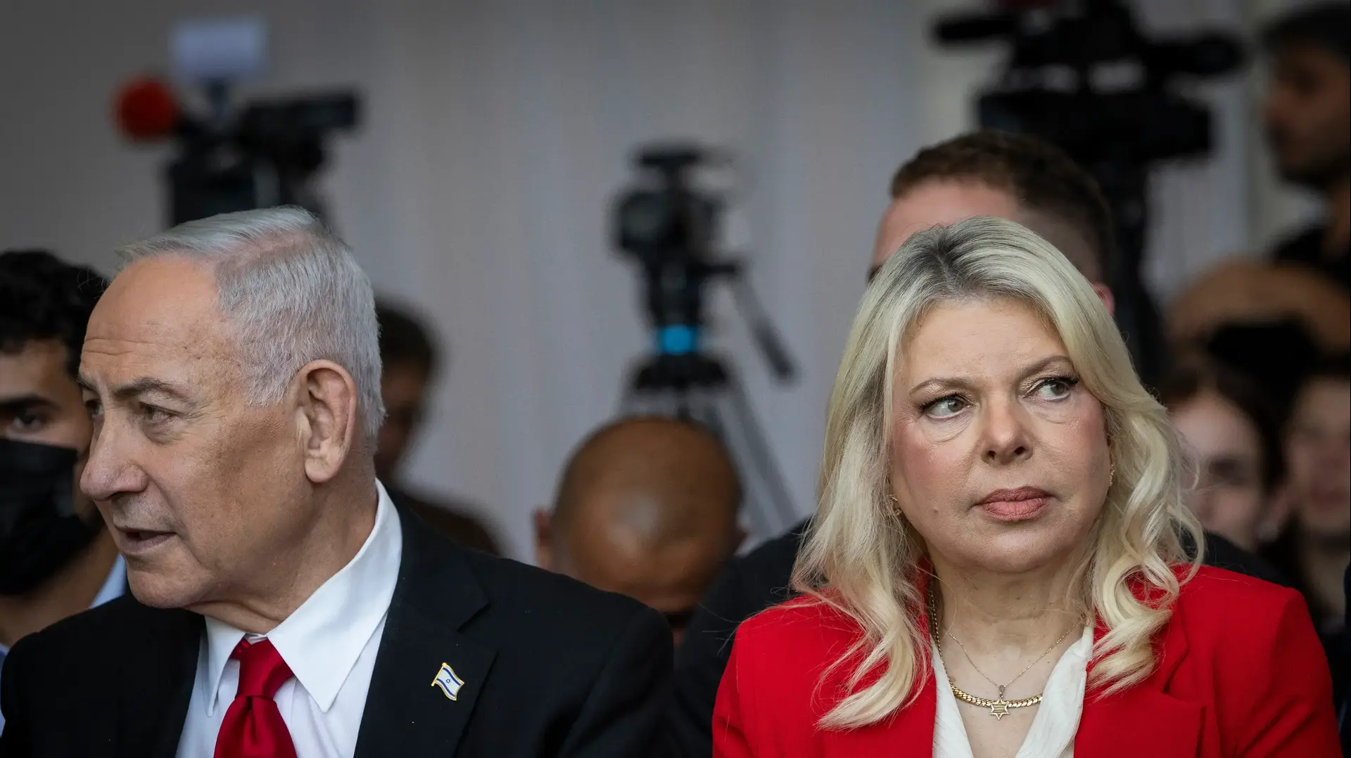 בנימין נתניהו עם רעייתו שרה נתניהו, 5 ביולי 2026