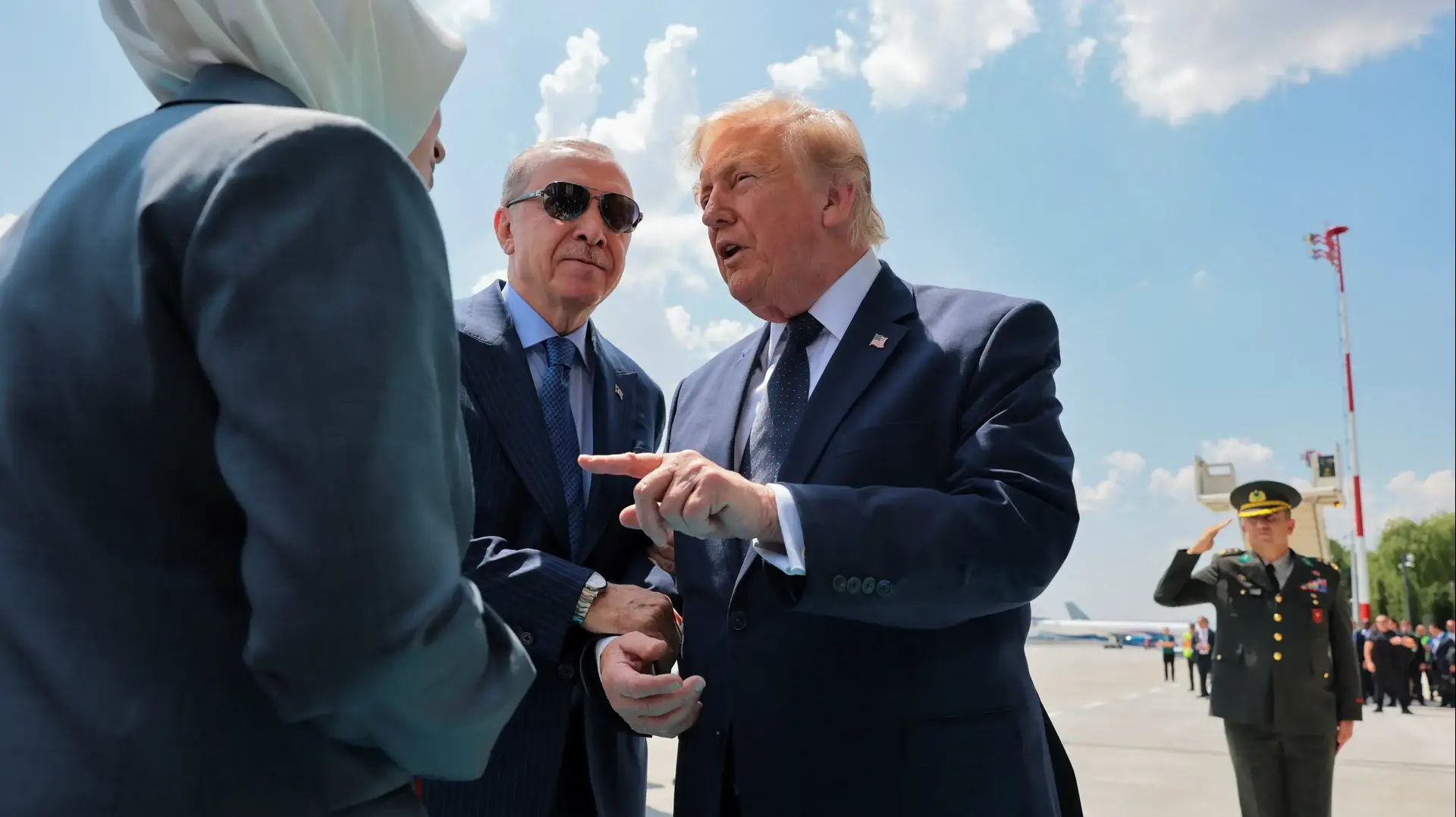 נשיא ארה"ב דונלד טראמפ על עם רג'פ טייפ ארדואן נשיא טורקיה באנקרה, 7 ביולי 2026 נשיא ארה"ב דונלד טראמפ על עם רג'פ טייפ ארדואן נשיא טורקיה באנקרה, 7 ביולי 2026