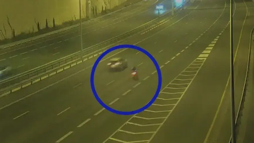 תיעוד תאונת הפגע וברח בה נהרג לוחם מילואים, סמוך ליוקנעם