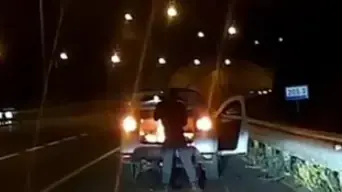 נסיון הצתת הרכב של החשוד בתאונת הפגע וברח סמוך ליוקנעם
