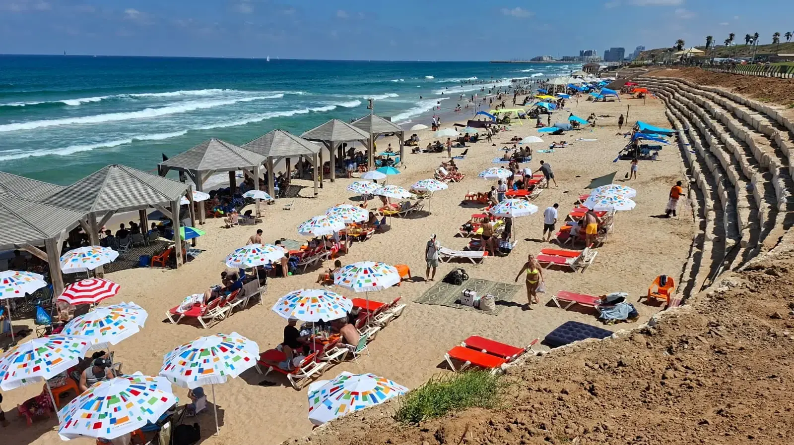 מתרחצים בחוף הצוק, 11 ביולי 2026 מתרחצים בחוף הצוק, 11 ביולי 2026
