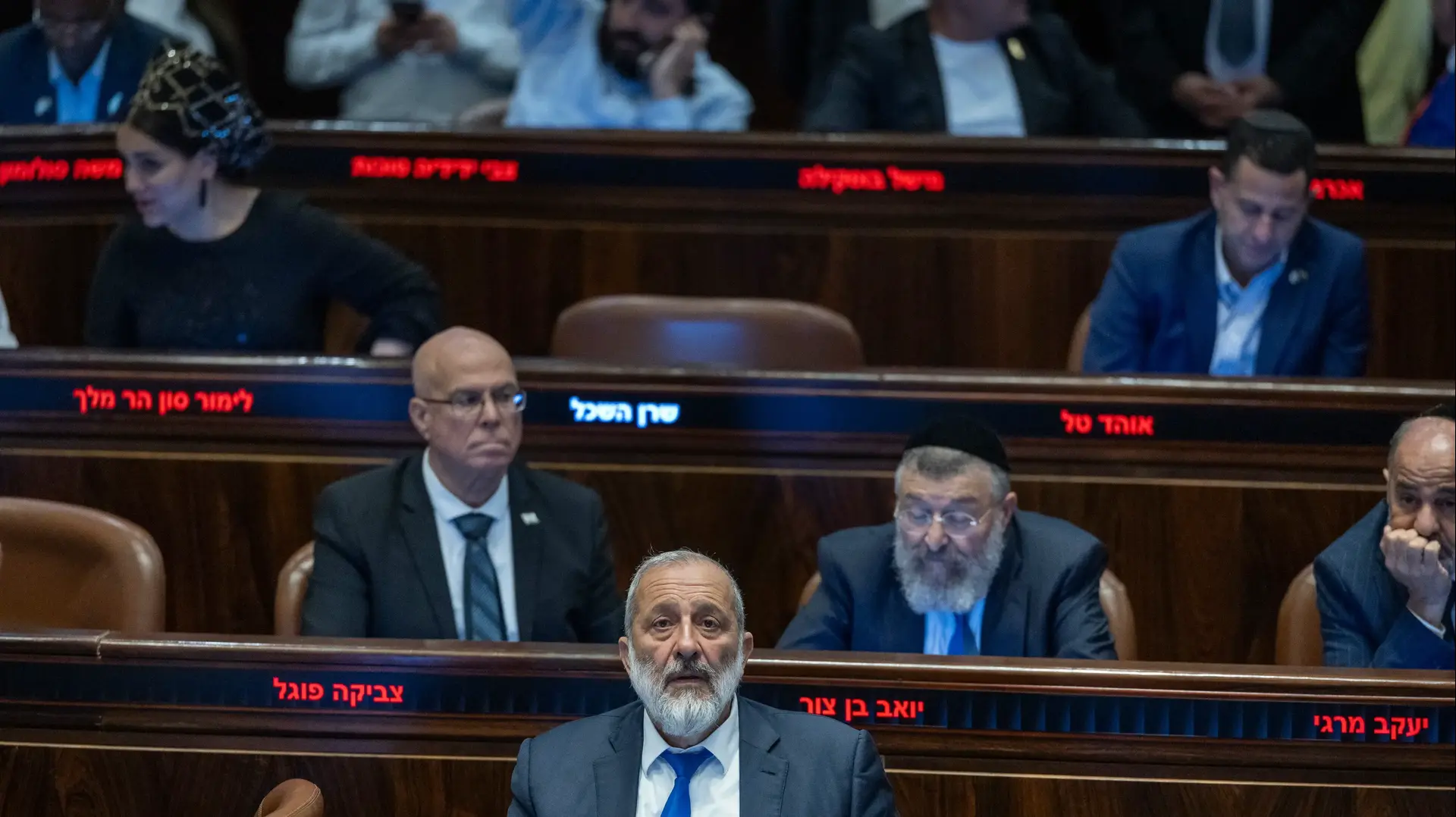 יו"ר ש"ס אריה דרעי במליאת הכנסת, 14 ביולי 2026 יו"ר ש"ס אריה דרעי במליאת הכנסת, 14 ביולי 2026