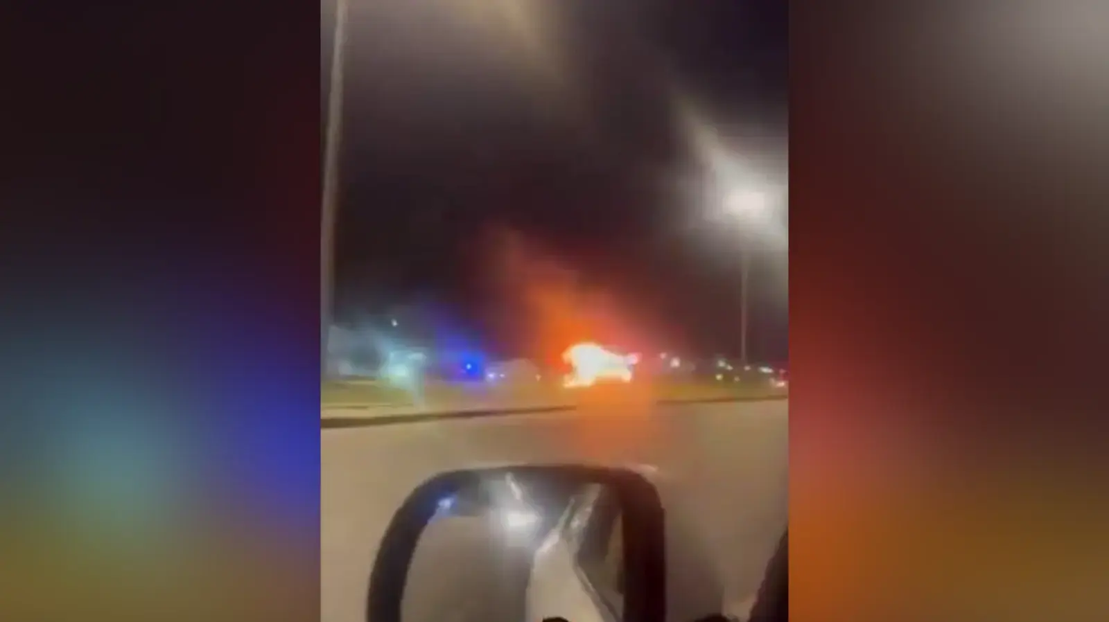 טיל שזלג ככל הנראה מתקיפות אמריקניות או סעודיות נגד איראן לאיזרביג'אן, 29 ביולי 2026