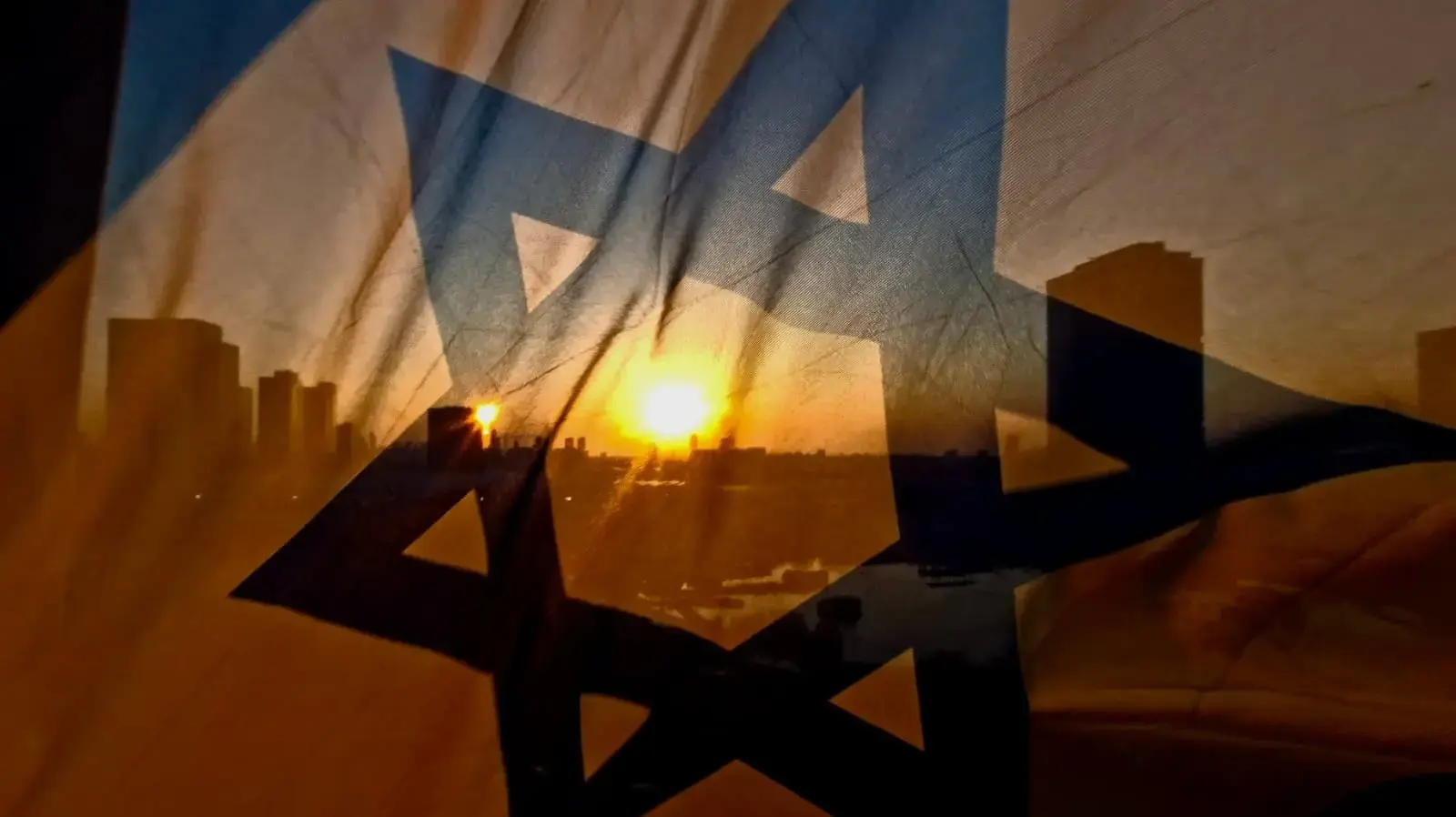 שקיעה, דגל ישראל