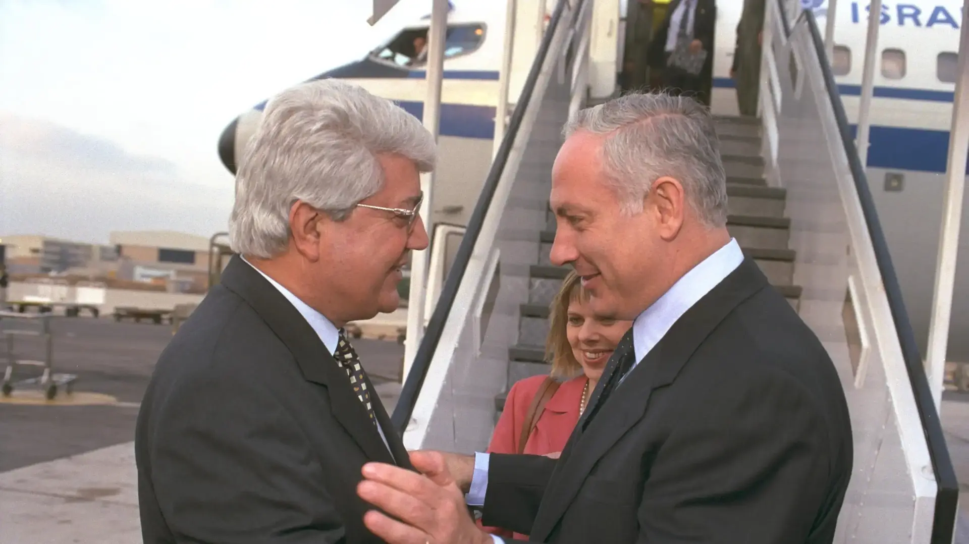 דוד לוי עם בנימין נתניהו, 14 ביולי 1996 דוד לוי עם בנימין נתניהו, 14 ביולי 1996
