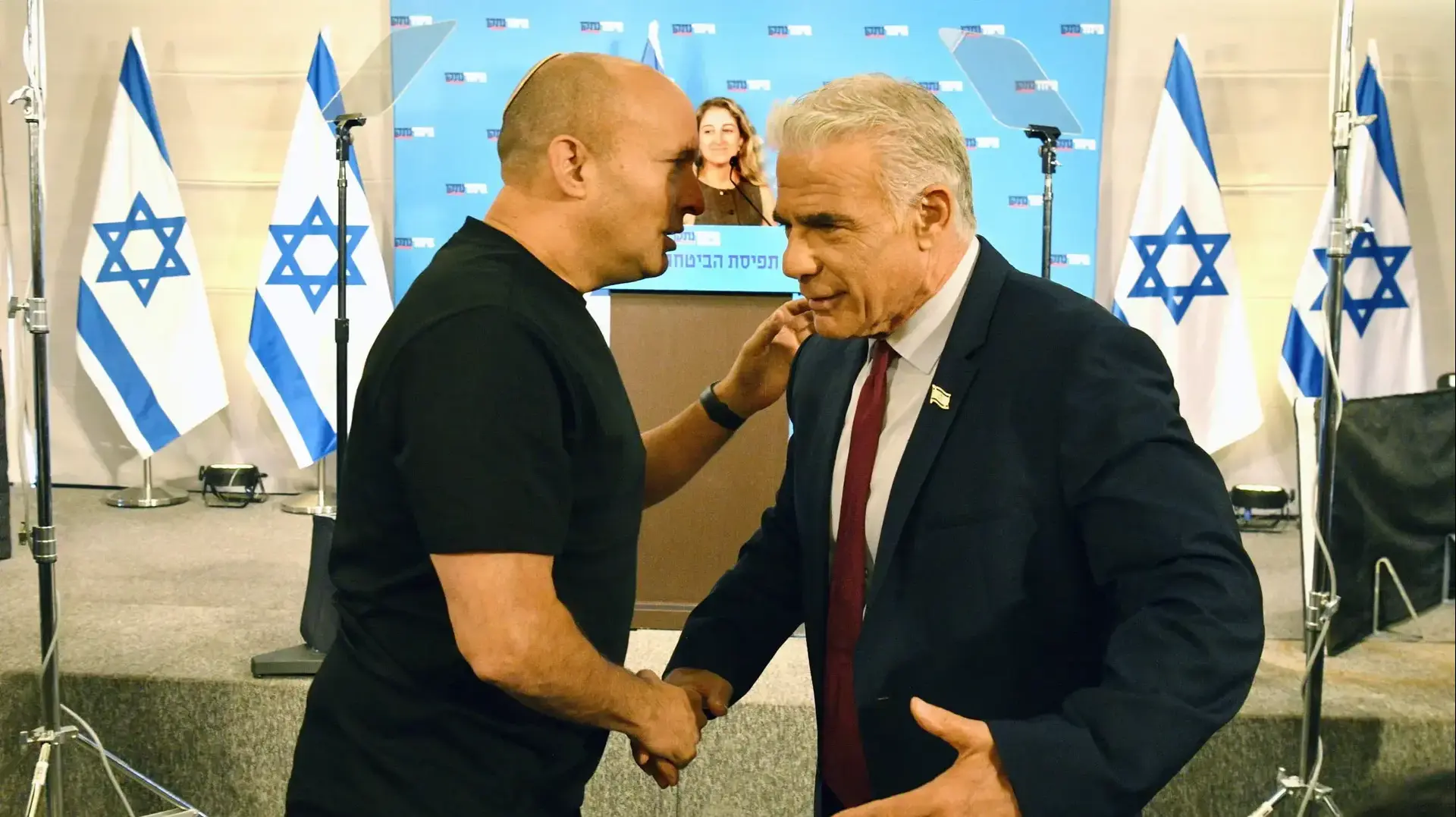 נפתלי בנט, יאיר לפיד, כנס תפיסת הביטחון למדינת ישראל של מפלגת ״ביחד בראשות בנט״, 19 באוגוסט 2026 נפתלי בנט, יאיר לפיד, כנס תפיסת הביטחון למדינת ישראל של מפלגת ״ביחד בראשות בנט״, 19 באוגוסט 2026