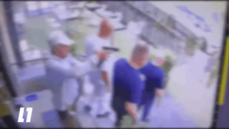 תיעוד הרצח של עבריין בכיר בתחנת דלק