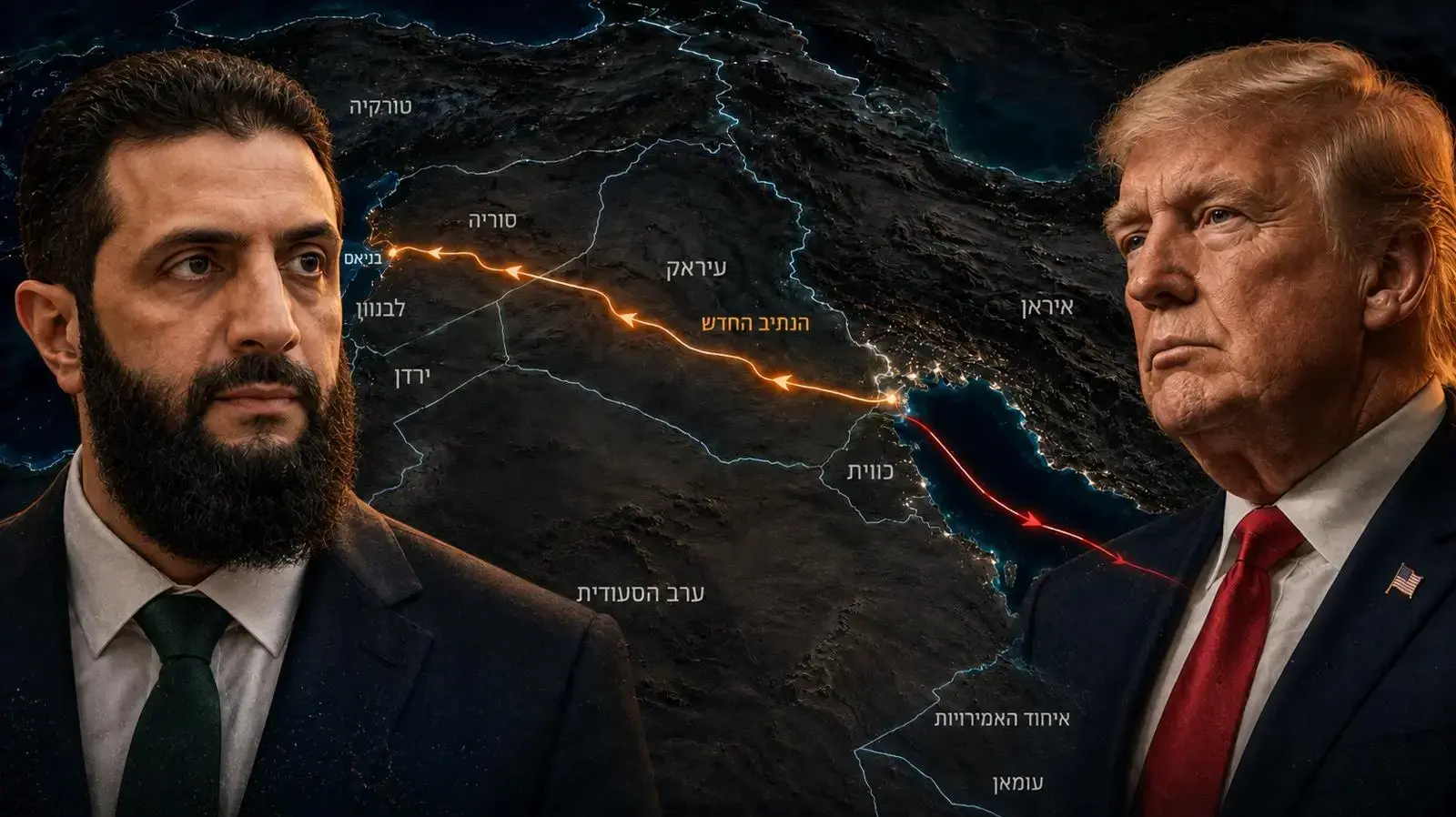 נשיא ארה"ב דונלד טראמפ ונשיא סוריה אחמד א-שרע נשיא ארה"ב דונלד טראמפ ונשיא סוריה אחמד א-שרע