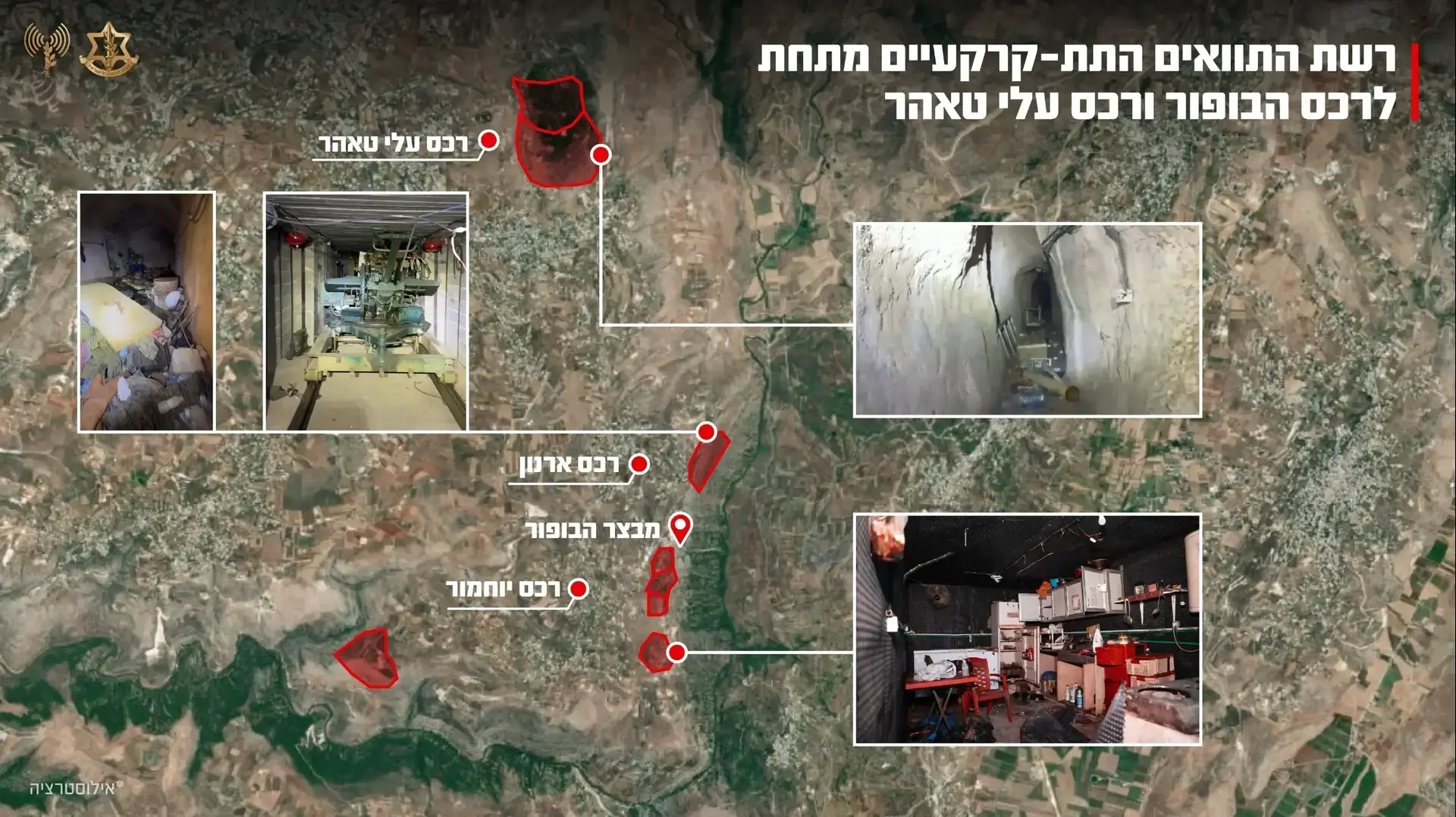 כלל התוואים התת-קרקעיים מתחת לרכס הבופור ועלי טאהר. 11 בספטמבר 2026 כלל התוואים התת-קרקעיים מתחת לרכס הבופור ועלי טאהר. 11 בספטמבר 2026