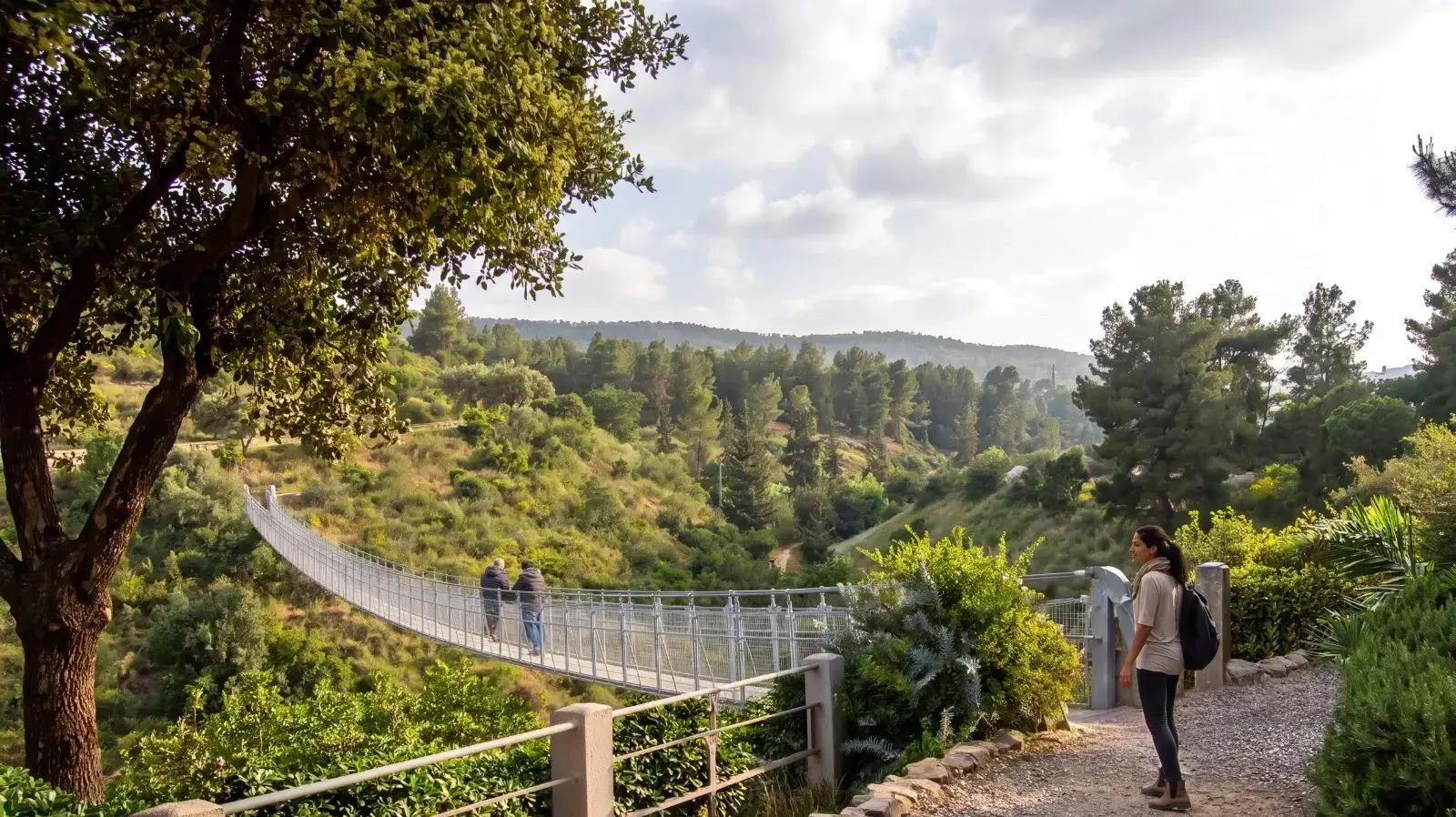 הדמיה של גשר תלוי בין תל חי לכפר גלעדי