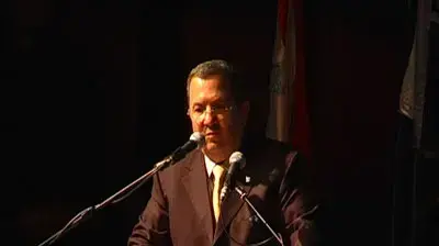 אהוד ברק בטקס  בטקס חתימה על אמנה בין המעבידים וההסתדרות למען עובדים המשרתים במילואים