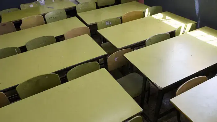 כיתה בבית ספר לבנות בשועפט שבמזרח ירושלים